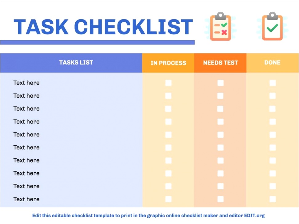 templates checklists editable online