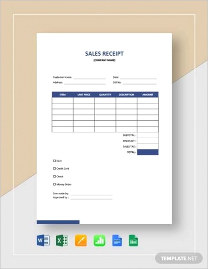 blank sales receipt template pdf excelml