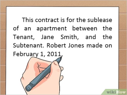 Write a Sublease Contract