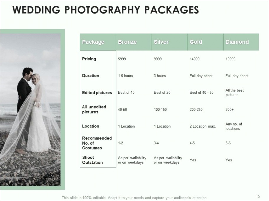 wedding photography proposal template powerpoint presentation slidesml