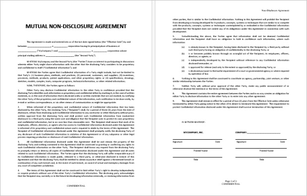 sample contract and agreement templates