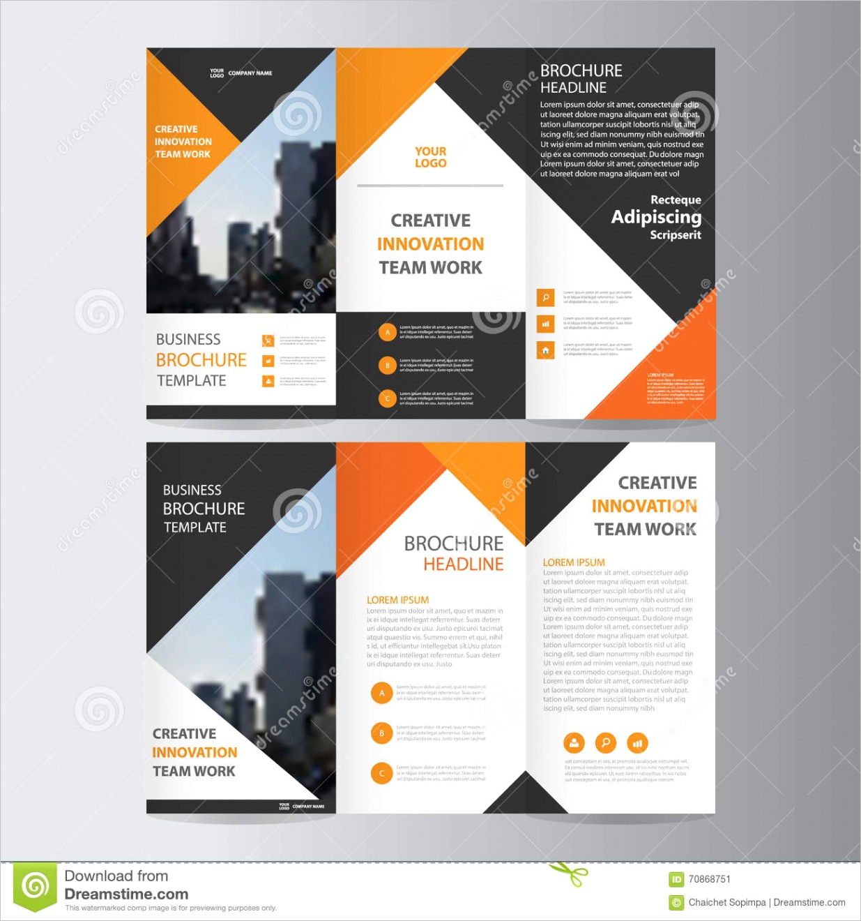 orange brochure templateml