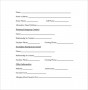 Emergency Contact form Template for Employees