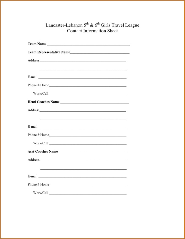 staff emergency contact form template fresh emergency contact sheet selo l ink