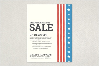 patriotic striped sale flyer template 6450