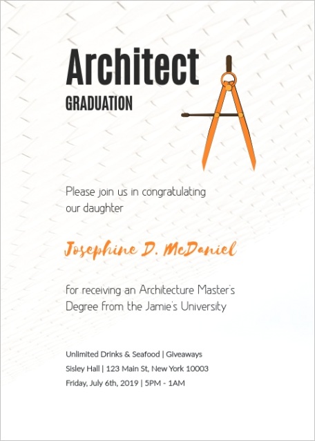 architect graduation invitation