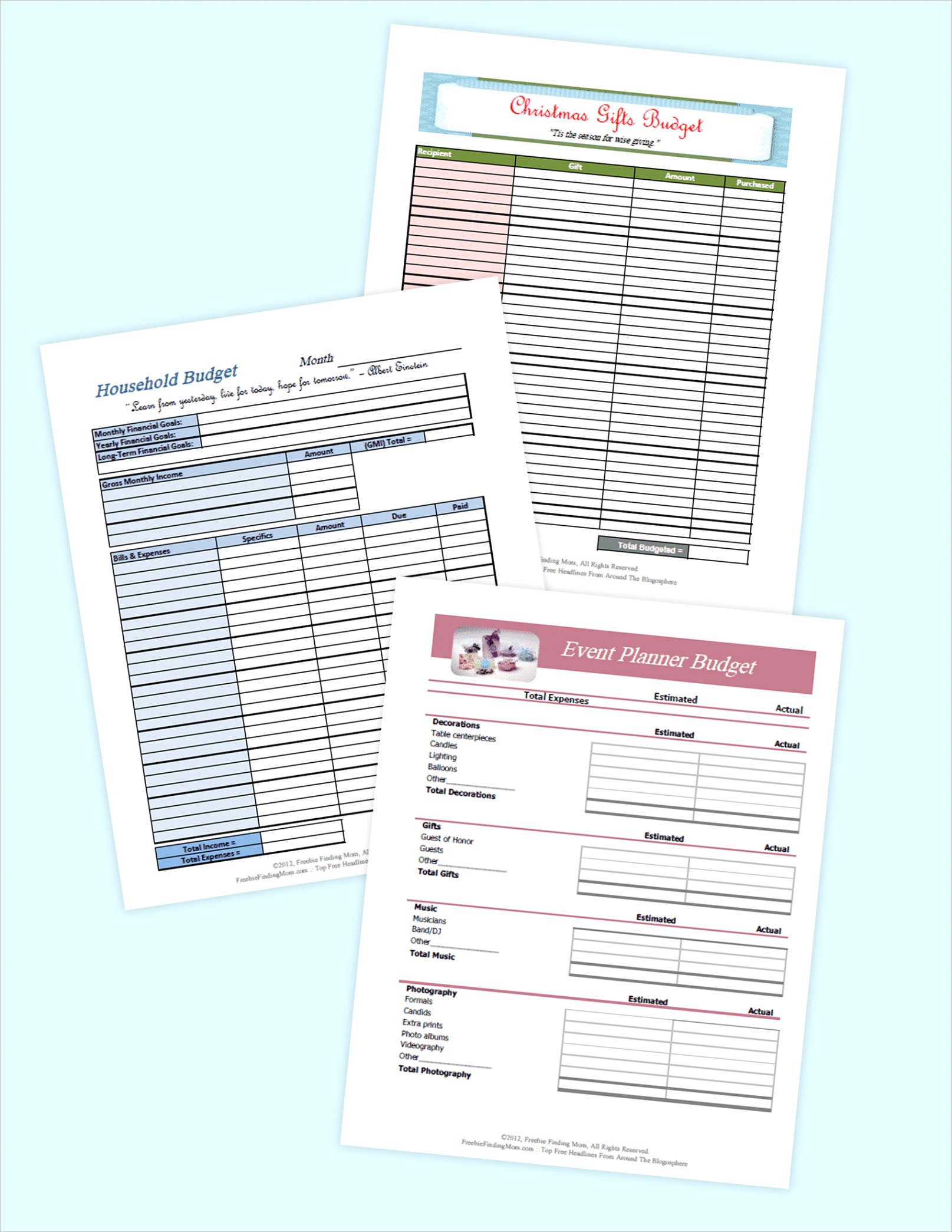 3 free printable bud worksheets