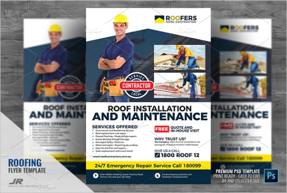 roofing flyer design templates