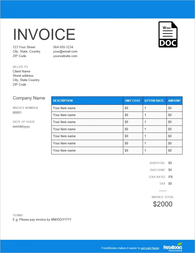 invoice templates