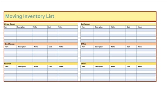 inventory spreadsheets