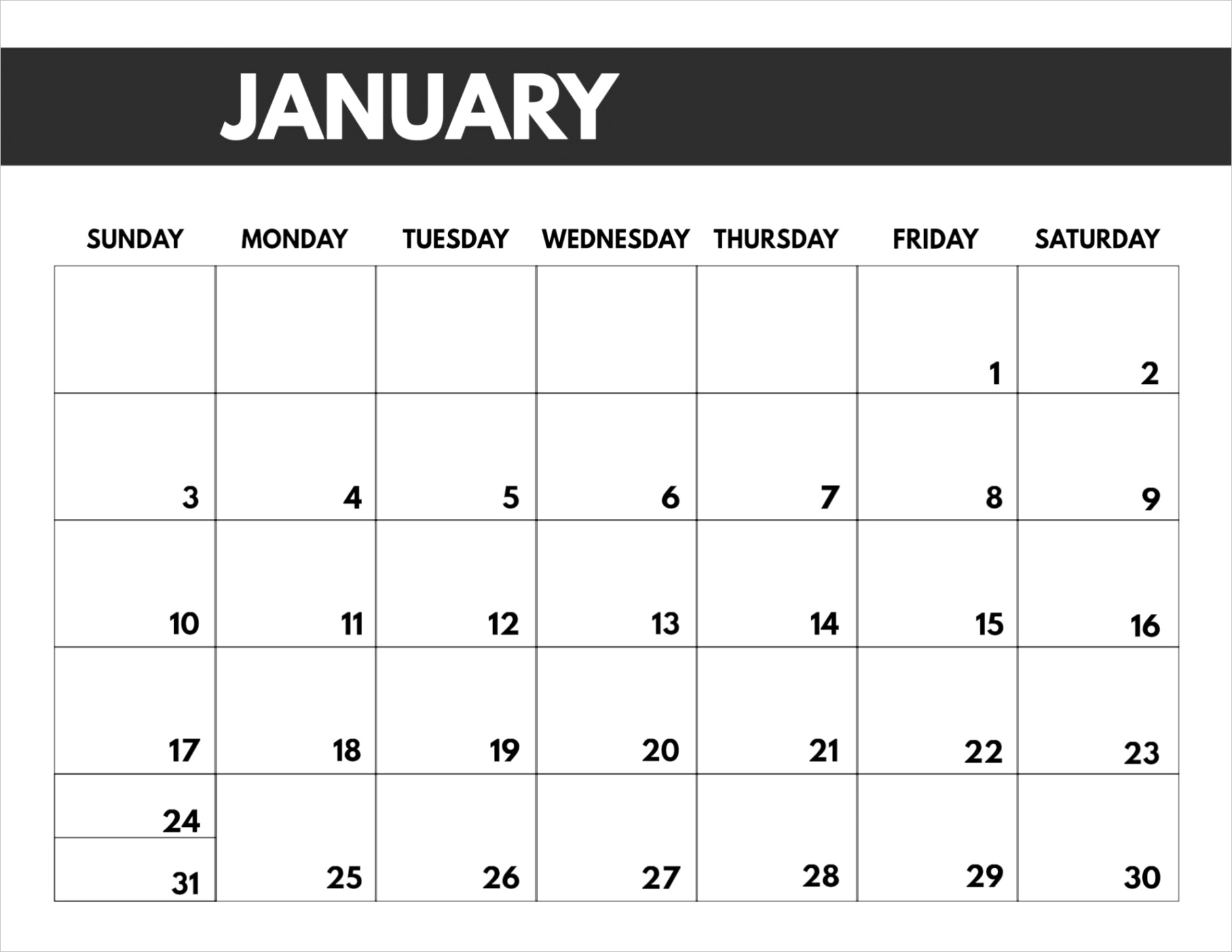 2021 free monthly calendar templates