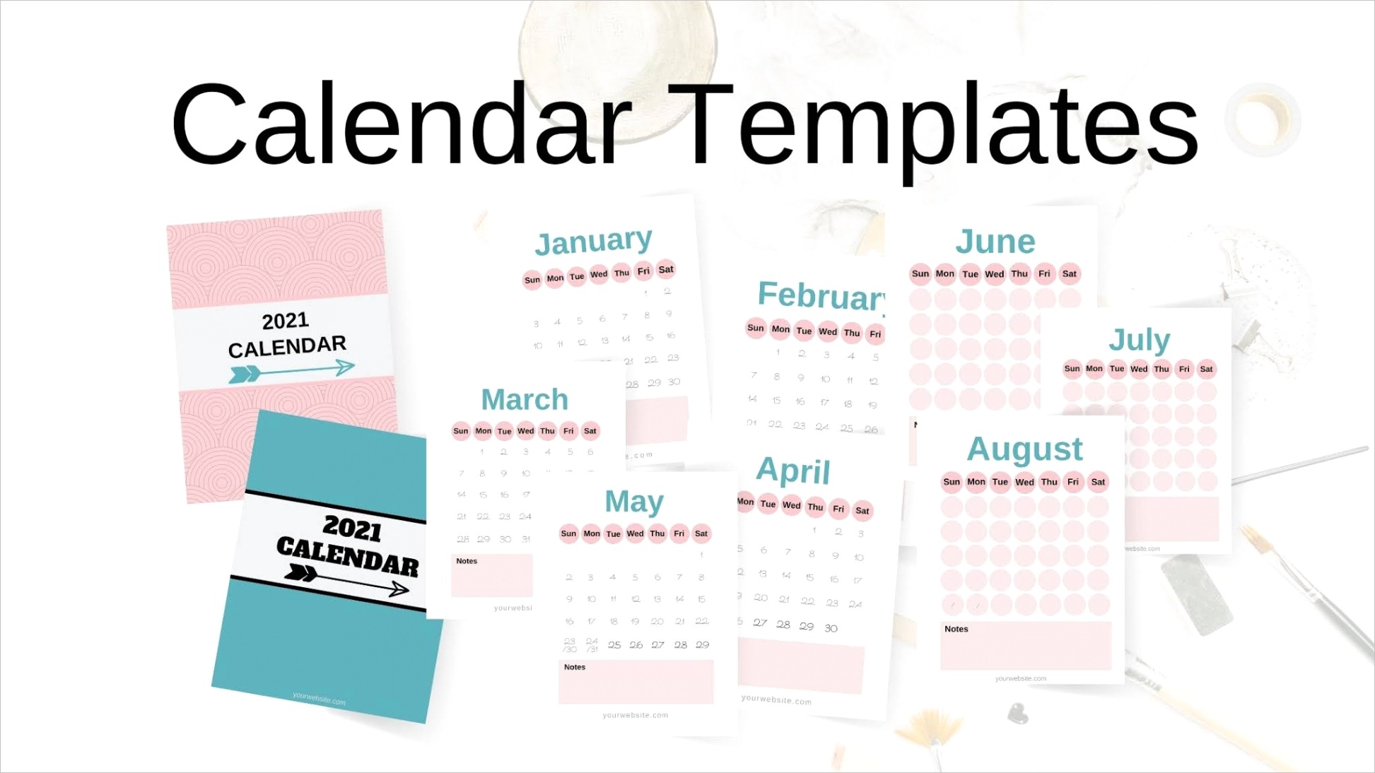 monthly calendar 2020 canva templates
