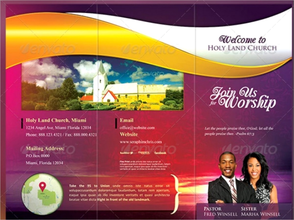 10 church brochure template word psd indesign format