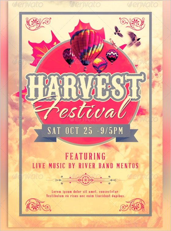 beautiful harvest and thanksgiving flyer templates