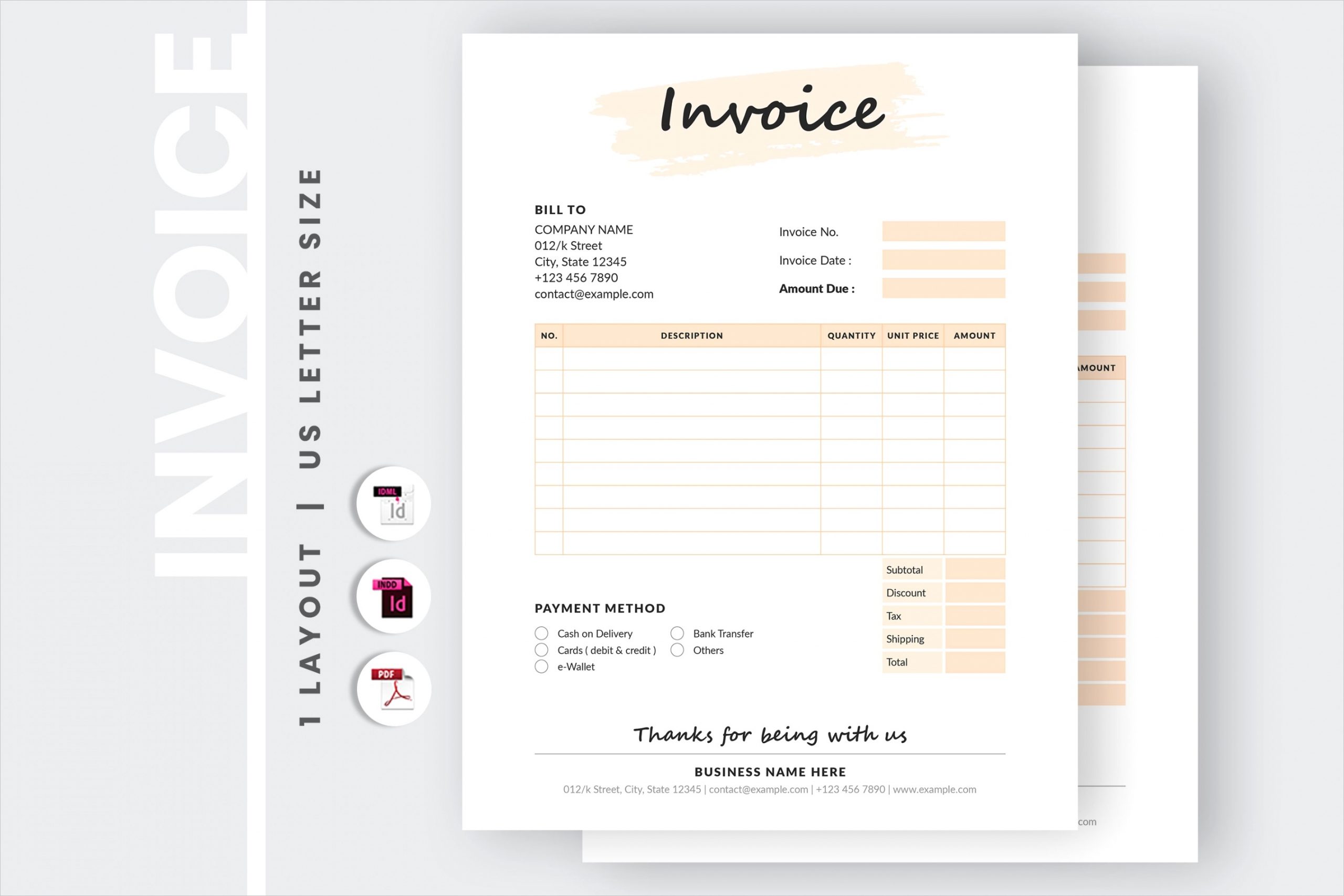 editable invoice template printable