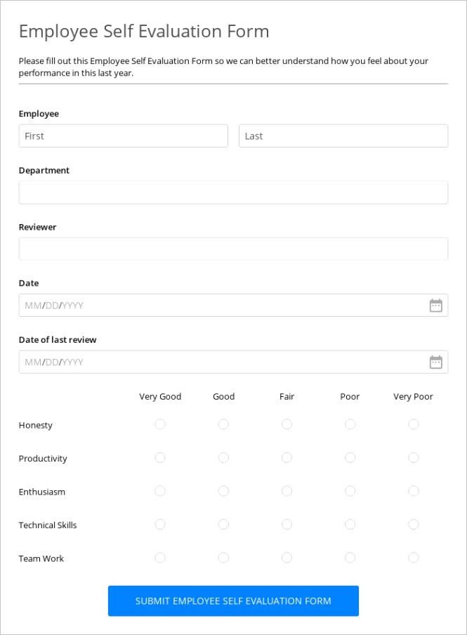 gallery evaluation forms