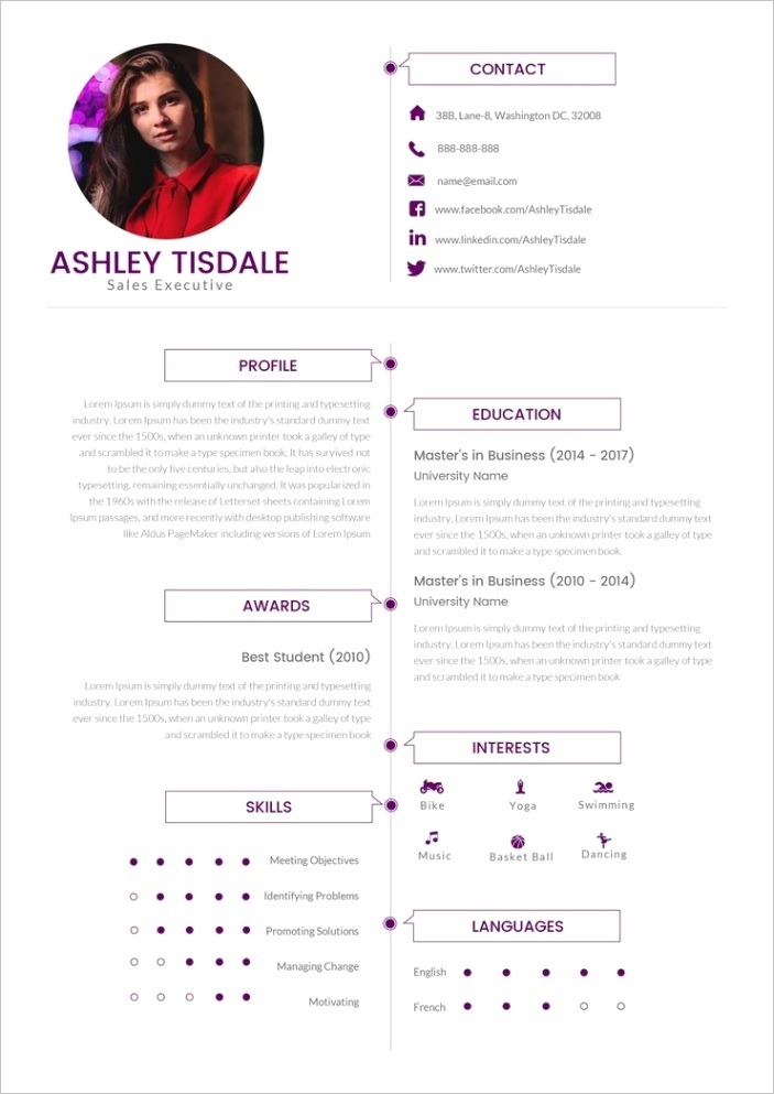 free mba sales executive resume cv template in photoshop psd microsoft word and indesign formats