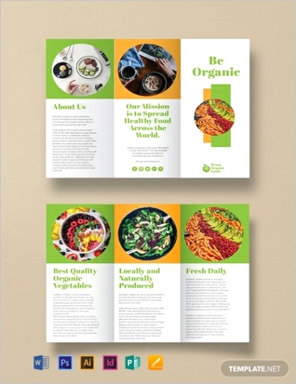 food brochure template