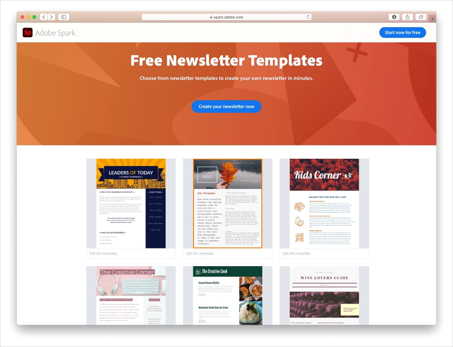 free email newsletter templates