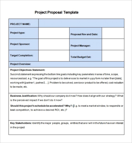 project proposal template