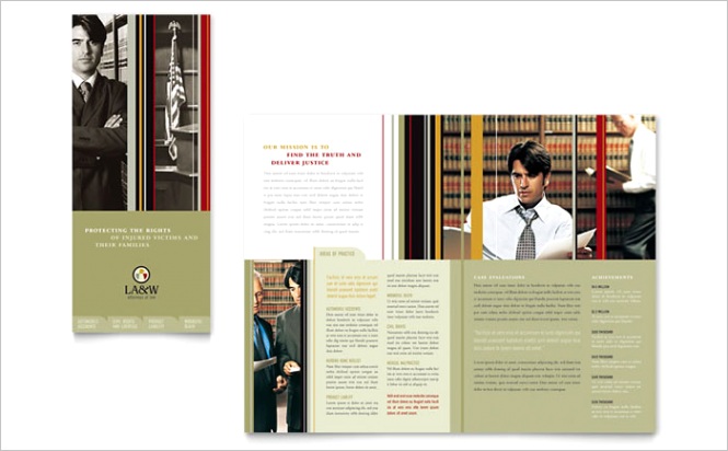 Lawyer Law Firm Tri Fold Brochure Templates GB Dx