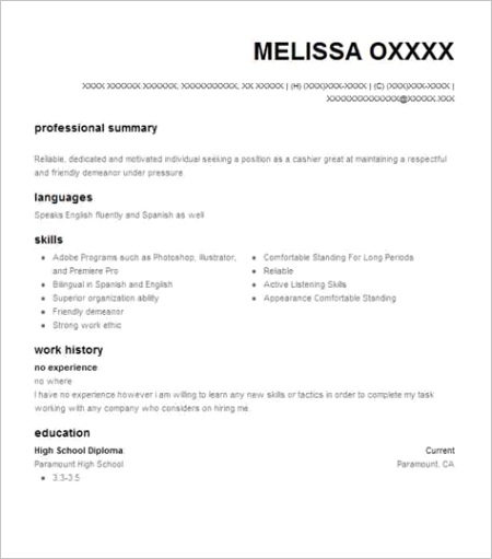 search id=with no experience resume templates for college students