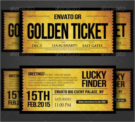 55 print ready ticket templates psd various types events