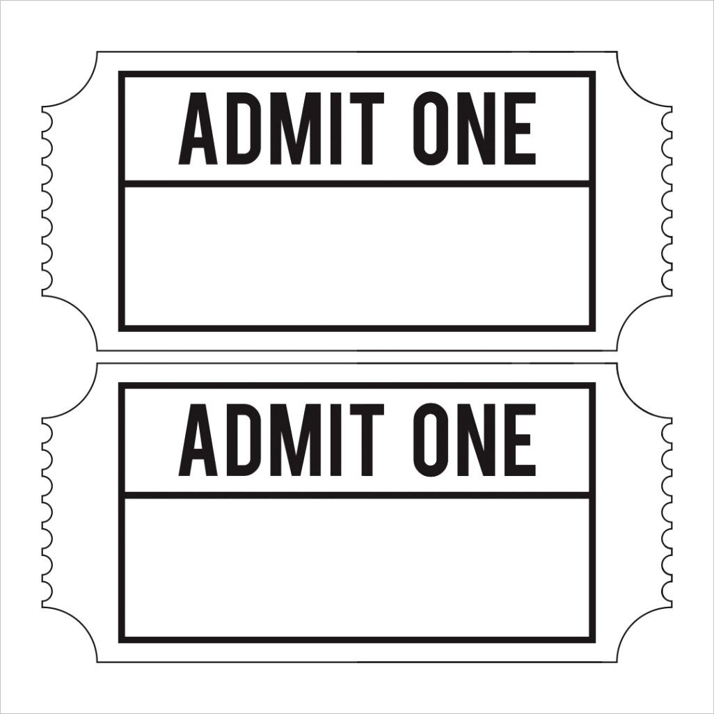 post free printable admit one ticket templates