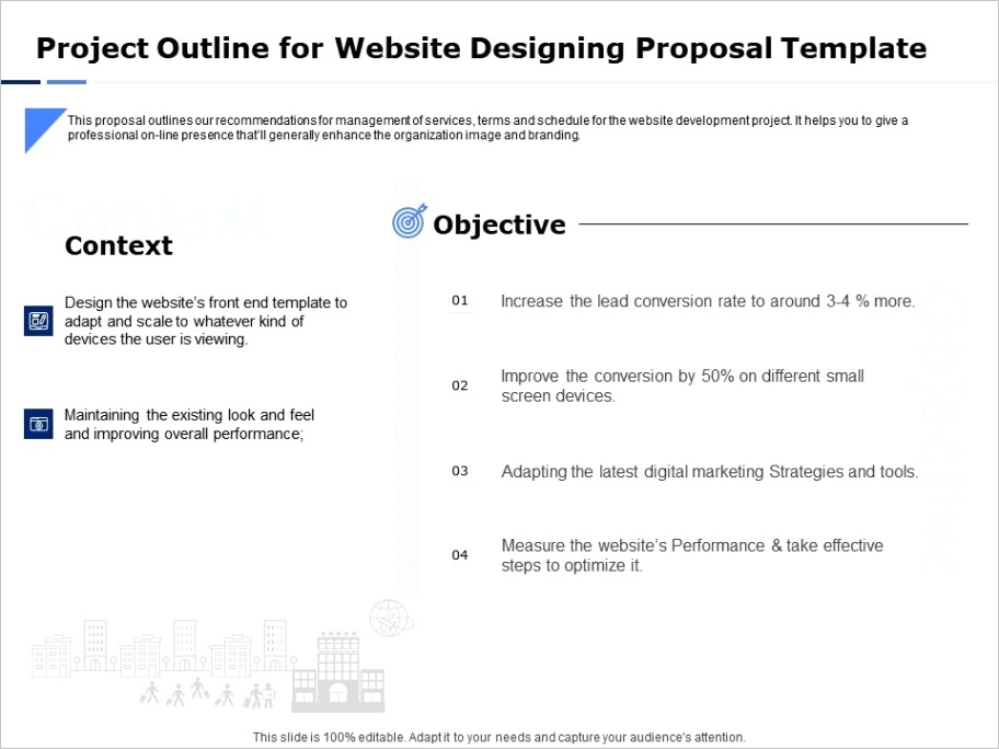 project outline for website designing proposal template ppt powerpoint summaryml