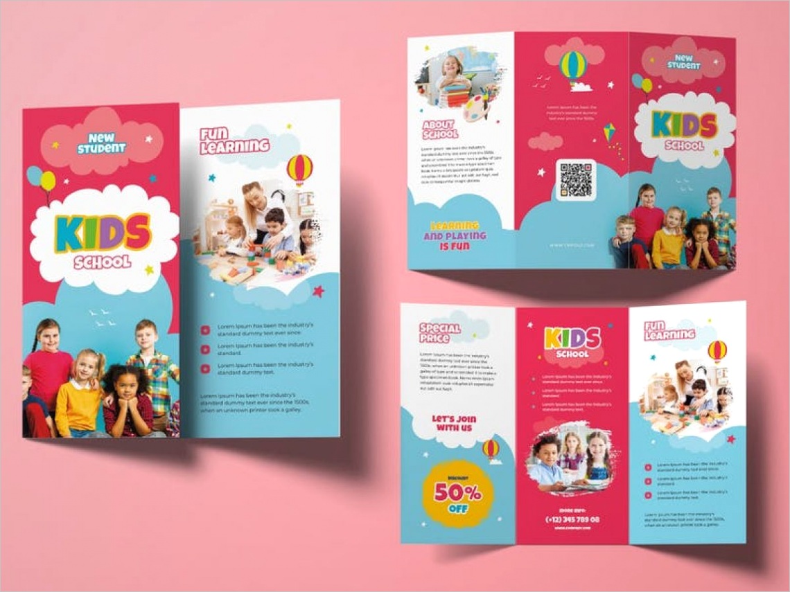kids school brochure templates