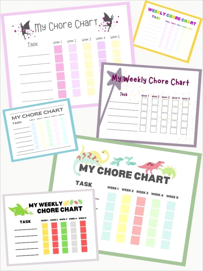 weekly chore charts