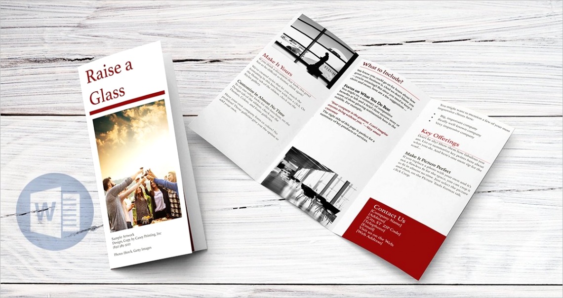 how to create a trifold brochure in word online