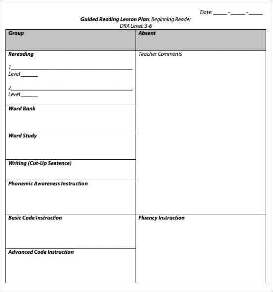 guided reading lesson plan templateml