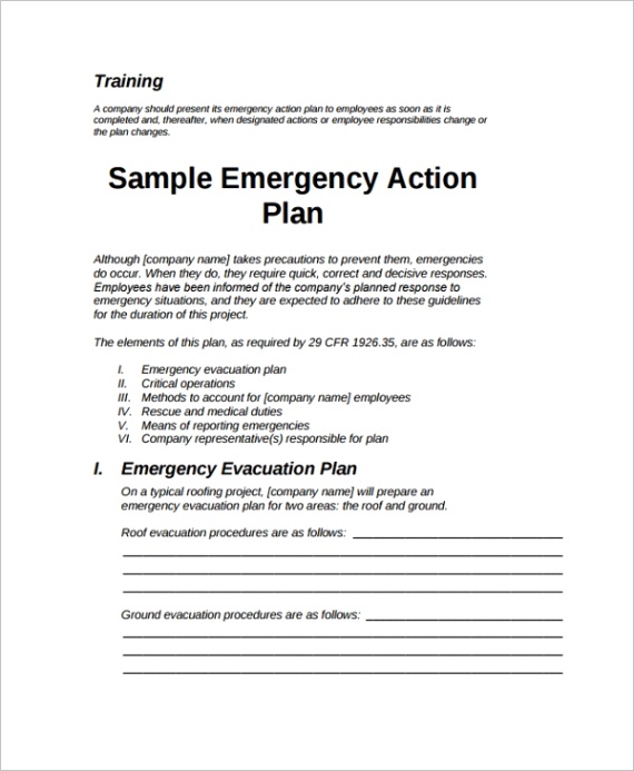 emergency action planml