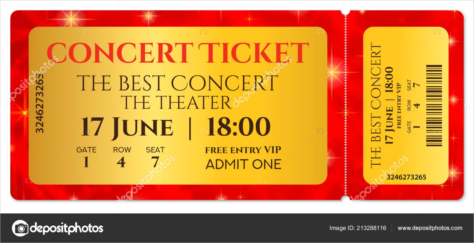 stock illustration ticket template concert ticket starsml