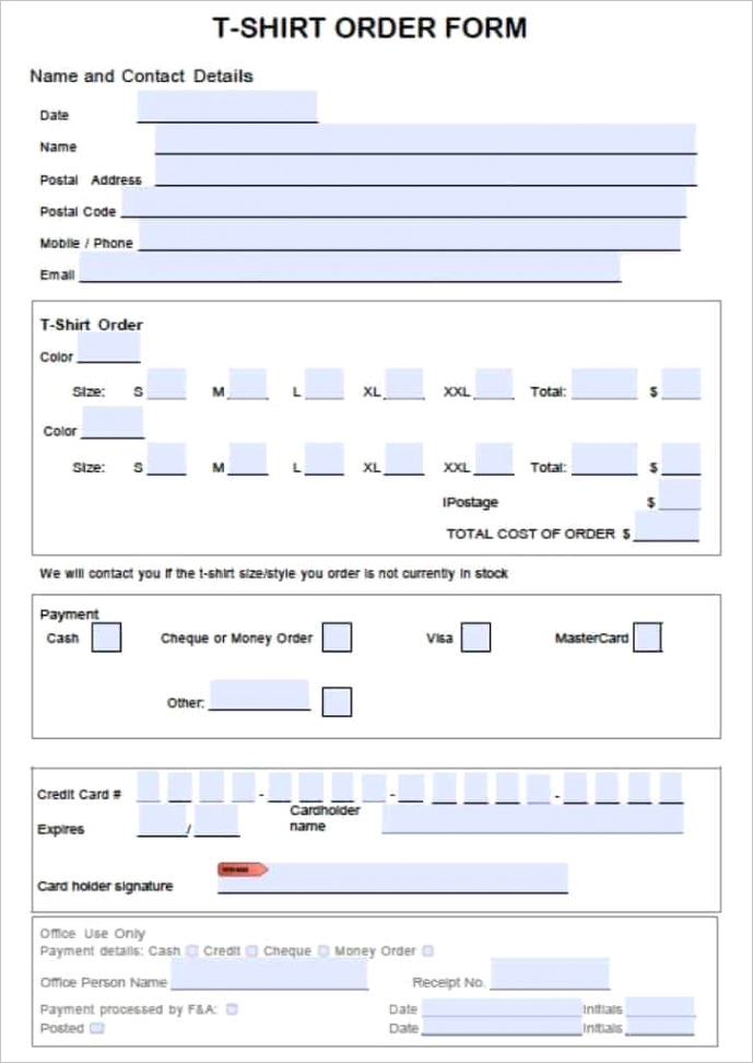 sample order form templatesml