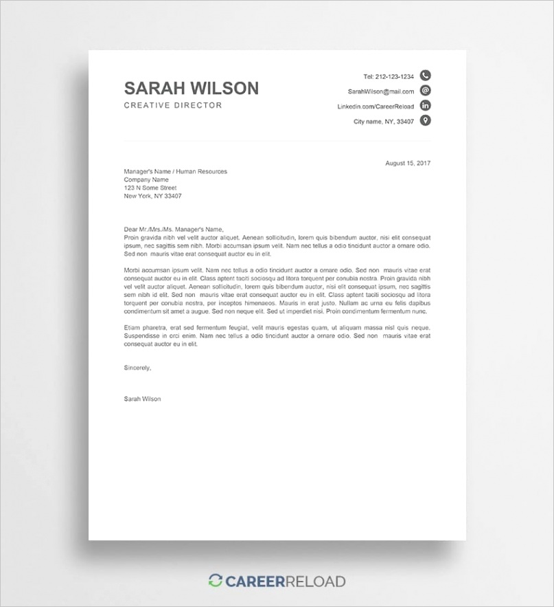 cover letter sarah