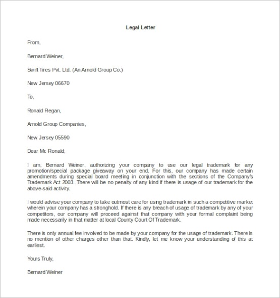 legal letter