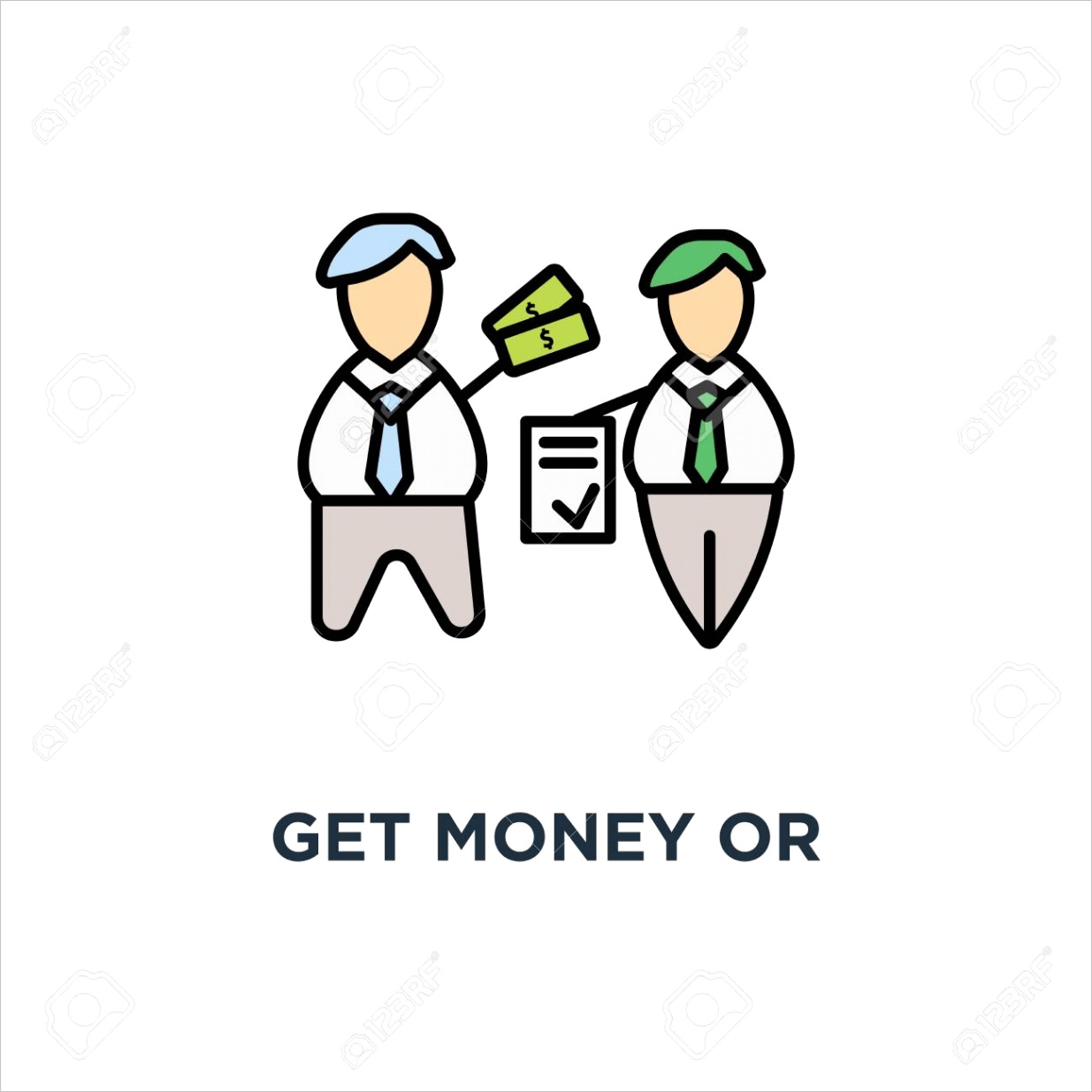 photo stock vector money or investment for contract icon make a deal business template agreement business people cl