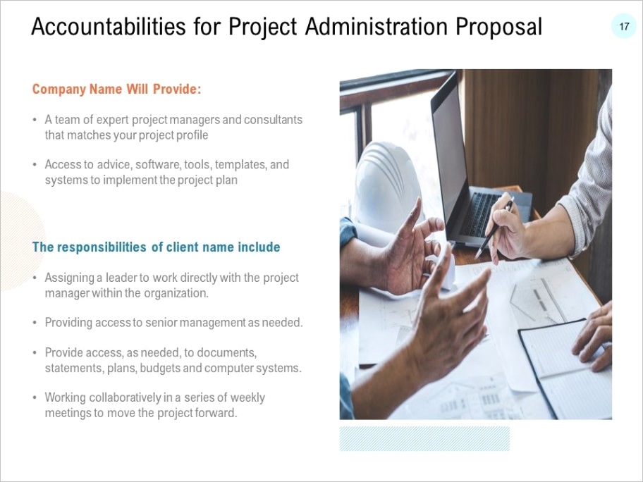 project administration proposal template powerpoint presentation slidesml