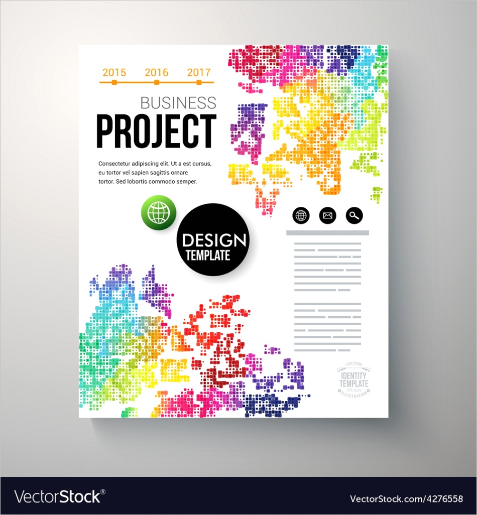 design template for a business project vector