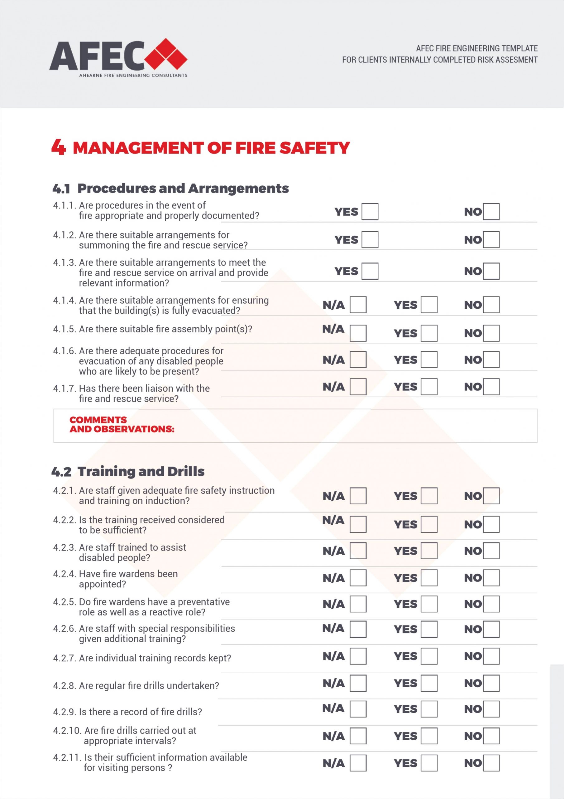 fire safety risk assessment checklist1
