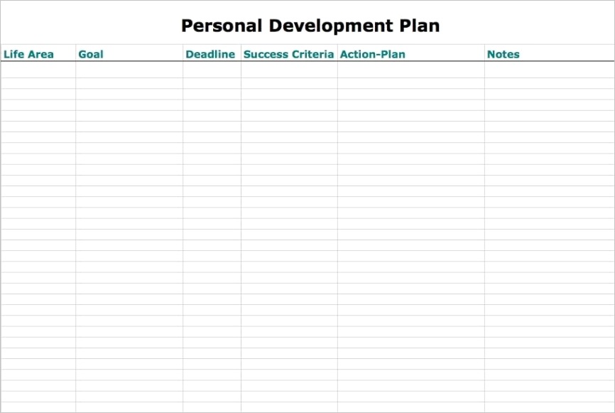 personal development template