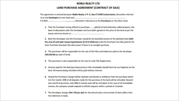 land purchase agreementml