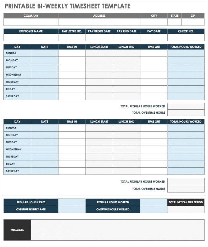 free timesheet and time card templates