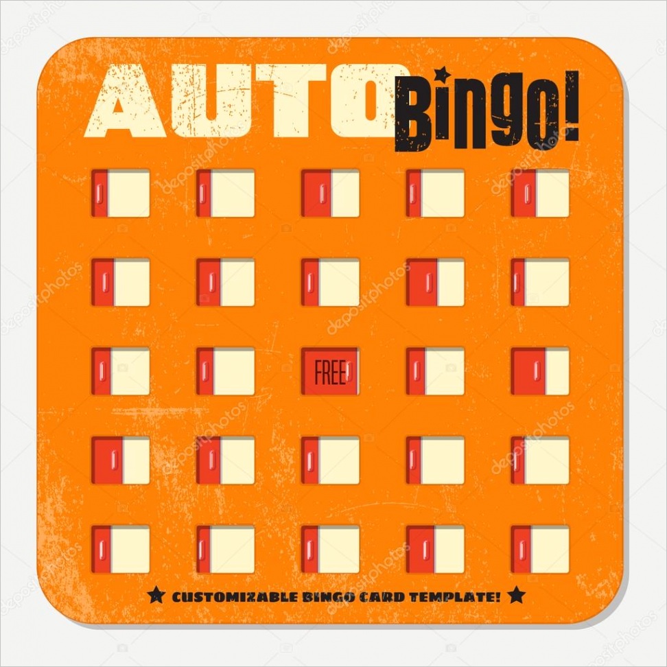 stock illustration retro bingo card template withml