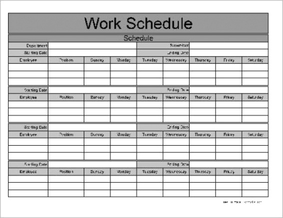 free printable weekly work scheduleml