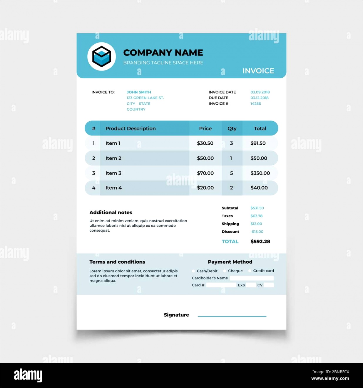 invoice template bill form bookkeeping vector document design vector accounting service price calculation illustration image ml
