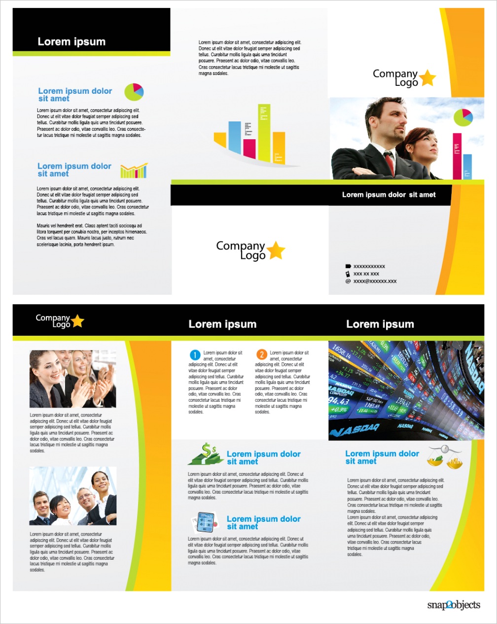 free business vector brochure template in illustrator