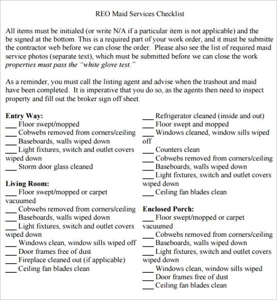 house cleaning checklist templateml